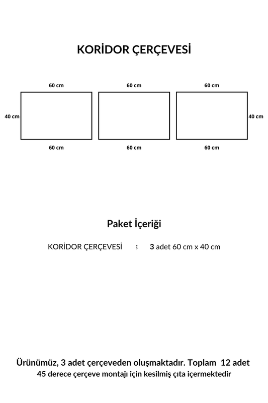Dekoratif Boyanabilir Antre ve Koridor Çerçevesi Duvar Çıtası Tasarımı