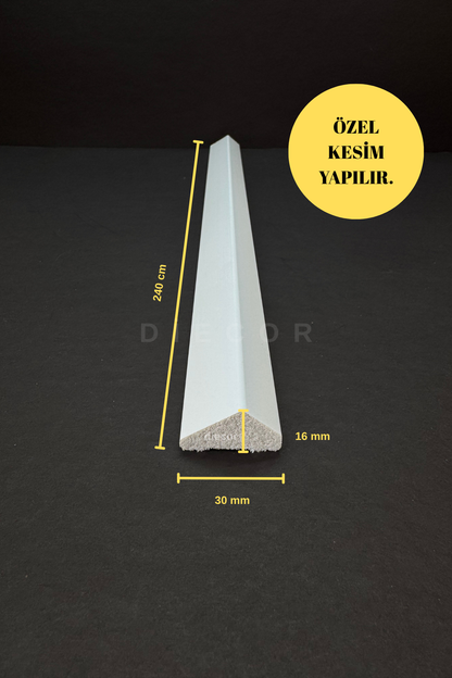 Dekoratif Boyanabilir 1 Adet 3 cm Polistren Duvar Çıtası