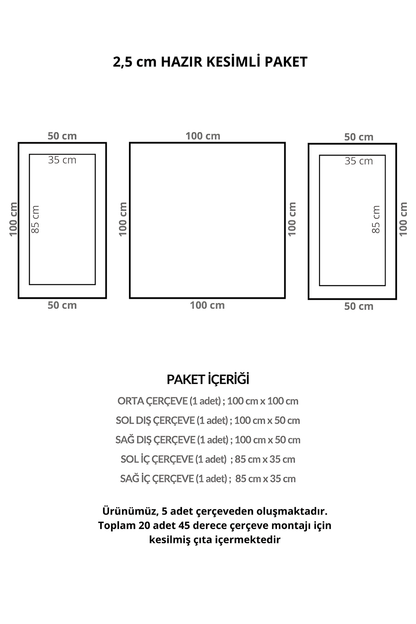 Boyanabilir Dekoratif Hazır Kesimli Duvar Çıtası