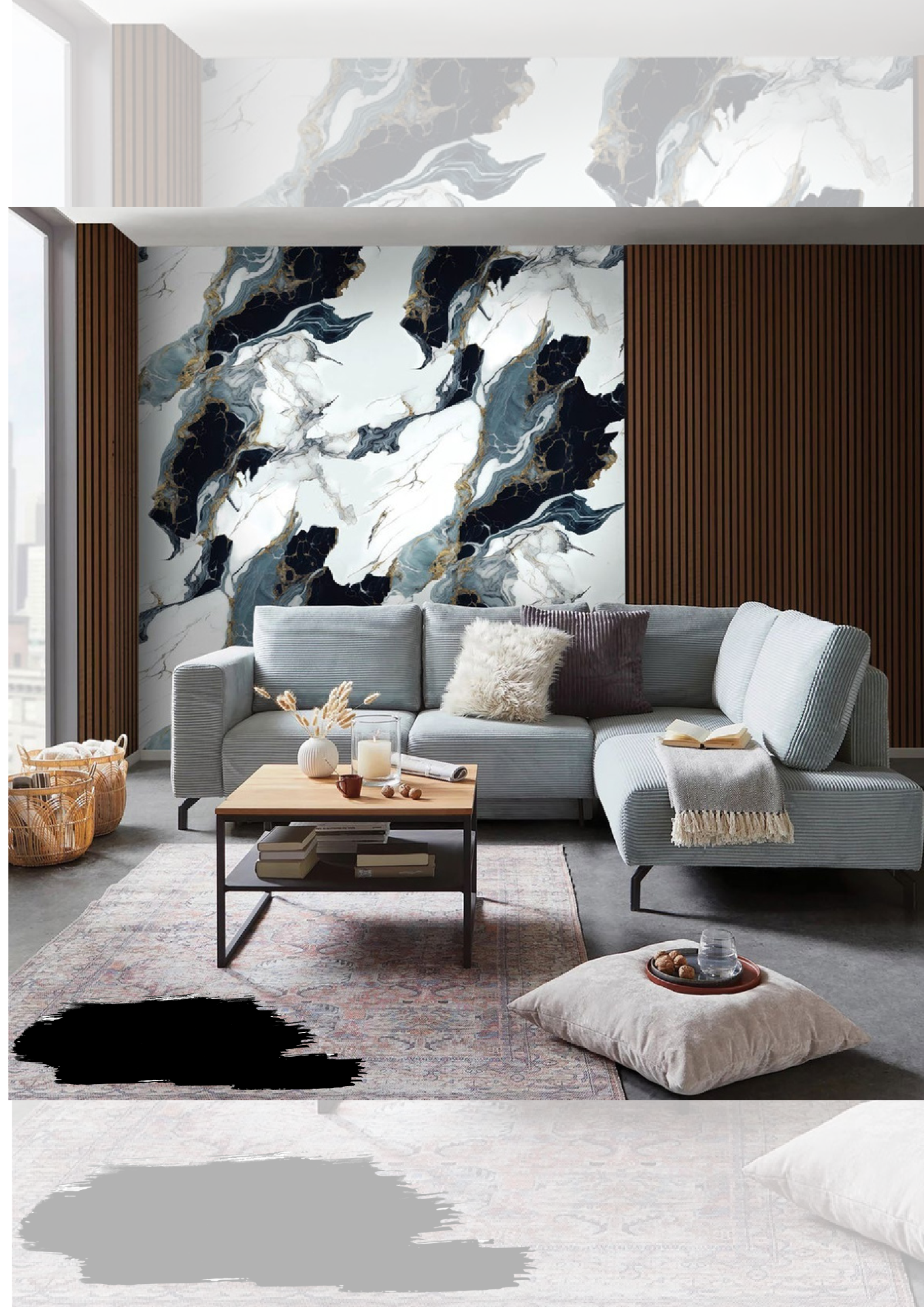Premium Kalite Mermer Desenli PVC Panel 122x244 Cm Suya Dayanıklı Banyo, Mutfak Ve Zemin Kaplama