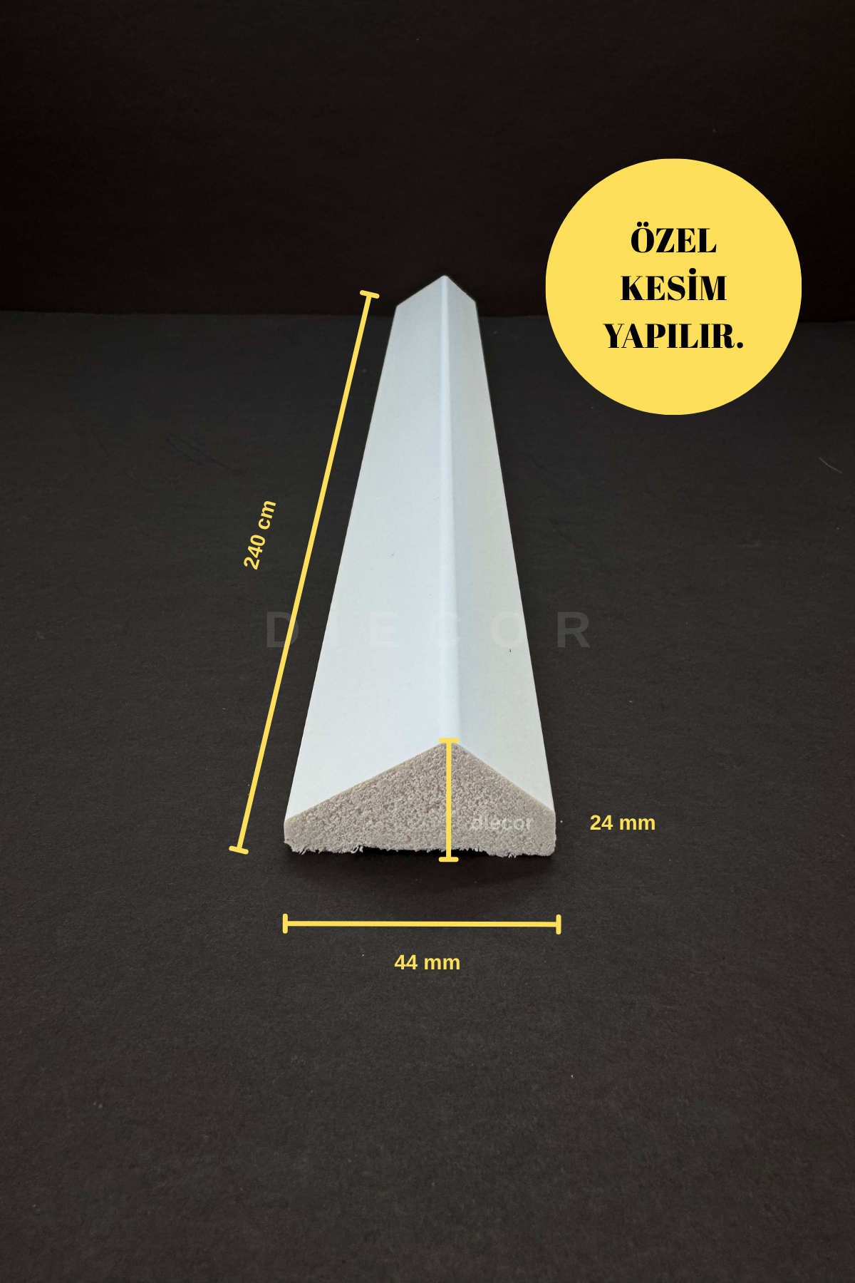 Dekoratif Boyanabilir 1 Adet 4 cm Polistren Duvar Çıtası