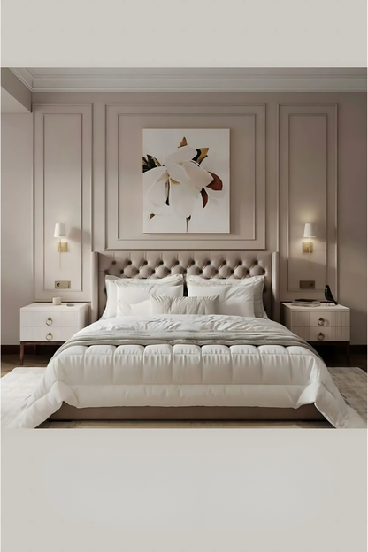 Dekoratif Boyanabilir Montaja Hazır 2,5cm Eşsiz Ve Büyüleyici Yatak Başlığı Duvar Çıtası Tasarımı