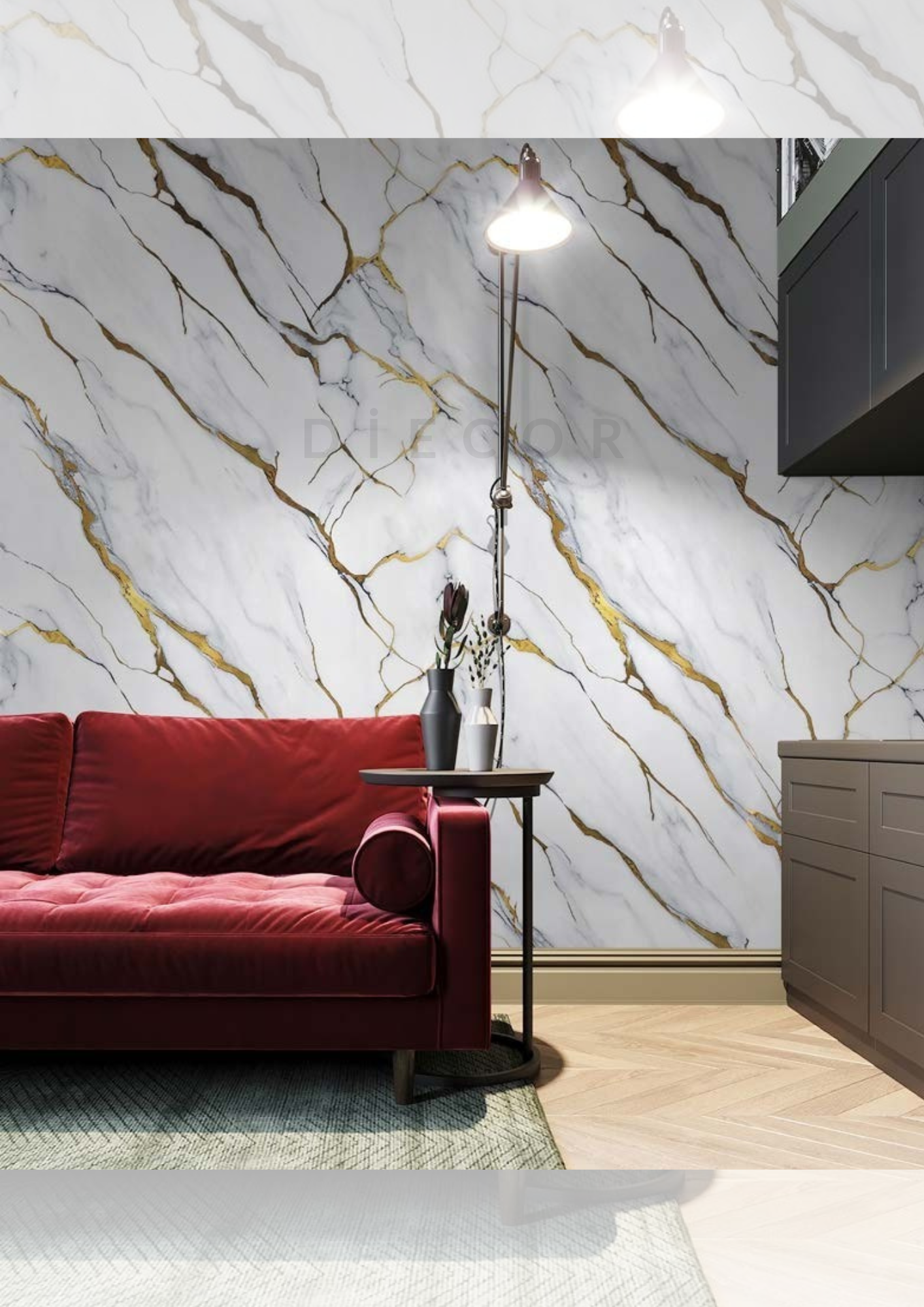Premium Kalite Mermer Desenli PVC Panel 122x244 Cm Suya Dayanıklı Banyo, Mutfak Ve Zemin Kaplama