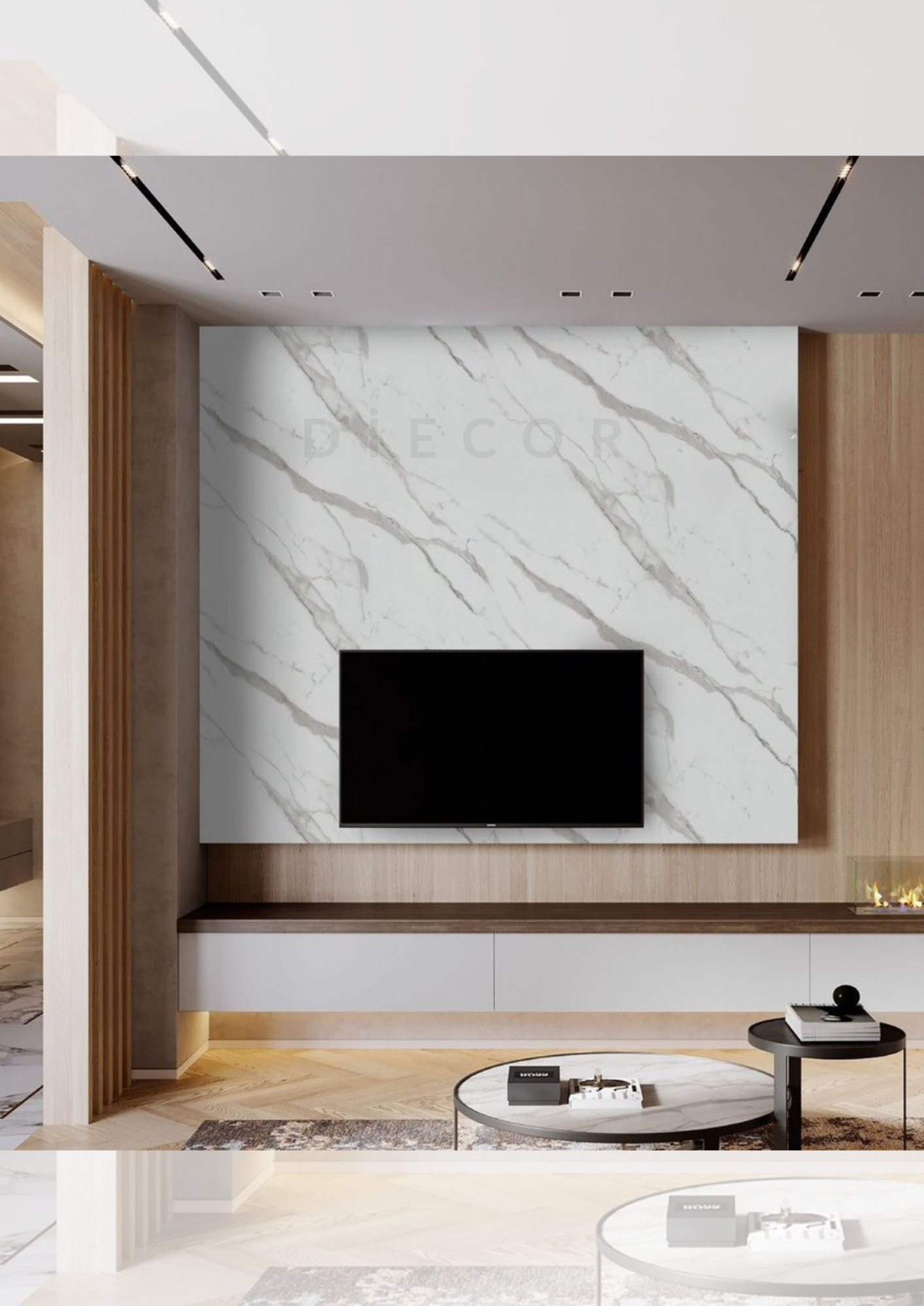 Premium Kalite Mermer Desenli PVC Panel 122x244 Cm Suya Dayanıklı Banyo, Mutfak Ve Zemin Kaplama