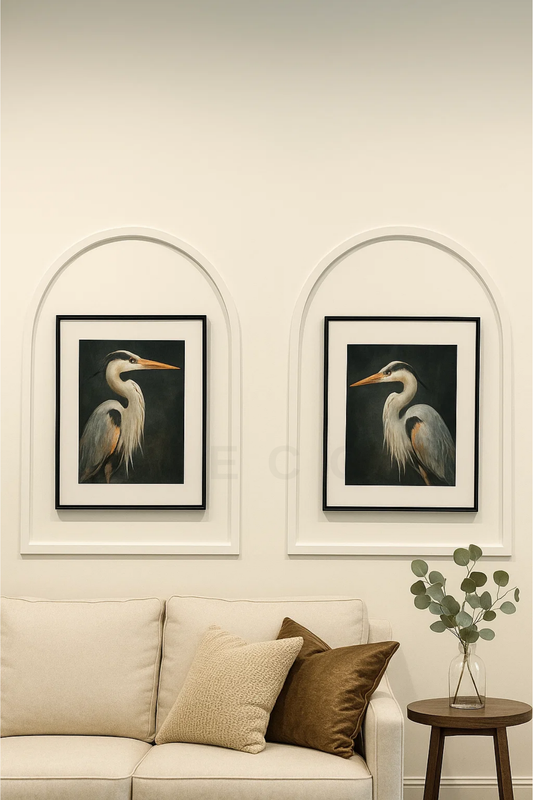 Modern Dekoratif Oval Ahşap Duvar Paneli Seti – Kendin Yap Modern Çerçeve Kiti