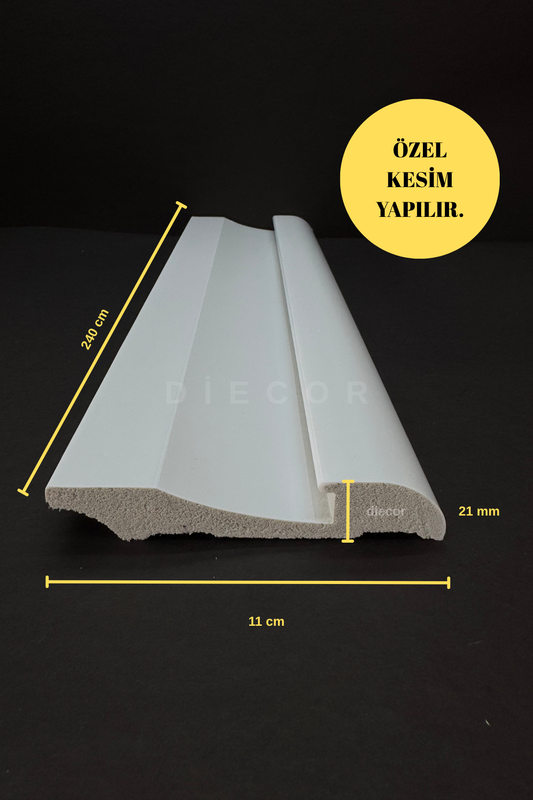 Led Döşenebilir Dekoratif Boyanabilir 1 Adet 11 cm Polistren Süpürgelik