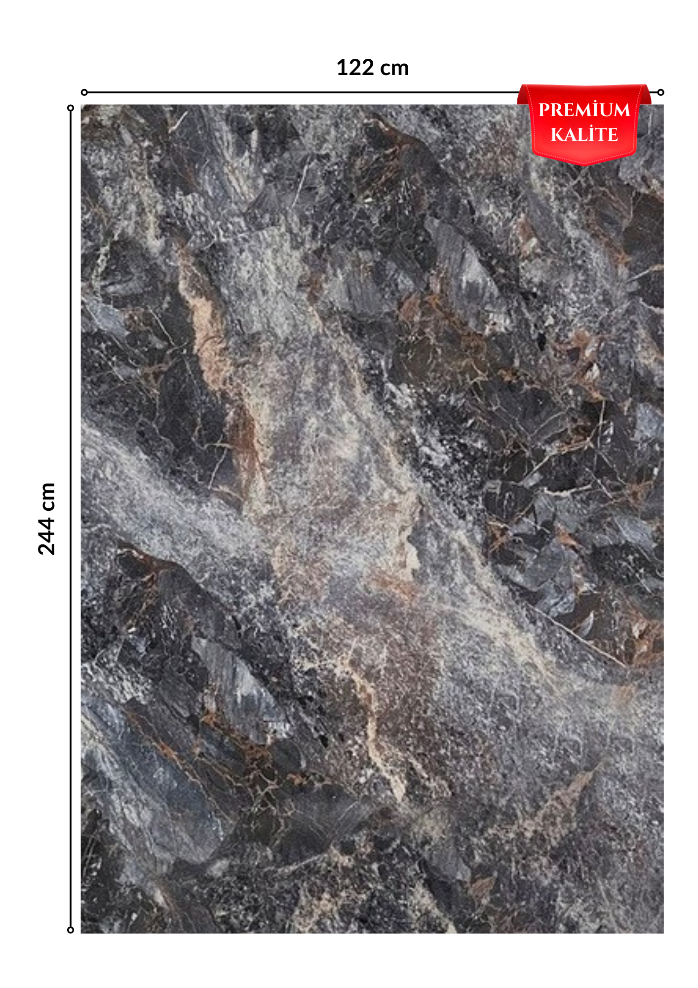 Premium Kalite Mermer Desenli PVC Panel 122x244 Cm Suya Dayanıklı Banyo, Mutfak Ve Zemin Kaplama