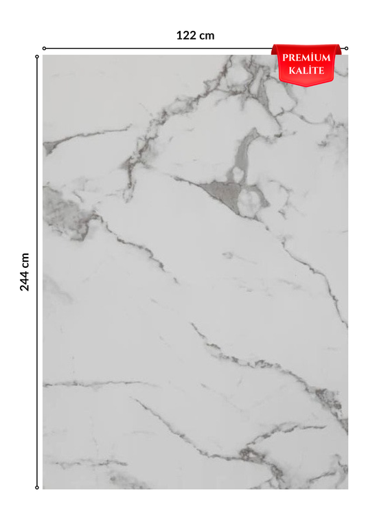 Premium Kalite Mermer Desenli PVC Panel 122x244 Cm Suya Dayanıklı Banyo, Mutfak Ve Zemin Kaplama