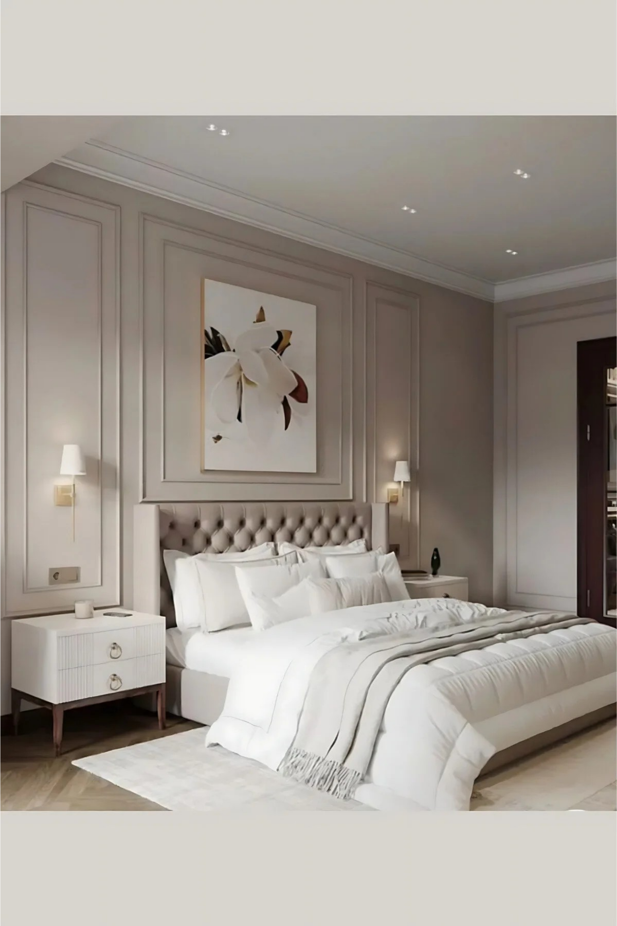 Dekoratif Boyanabilir Montaja Hazır 2,5cm Eşsiz Ve Büyüleyici Yatak Başlığı Duvar Çıtası Tasarımı