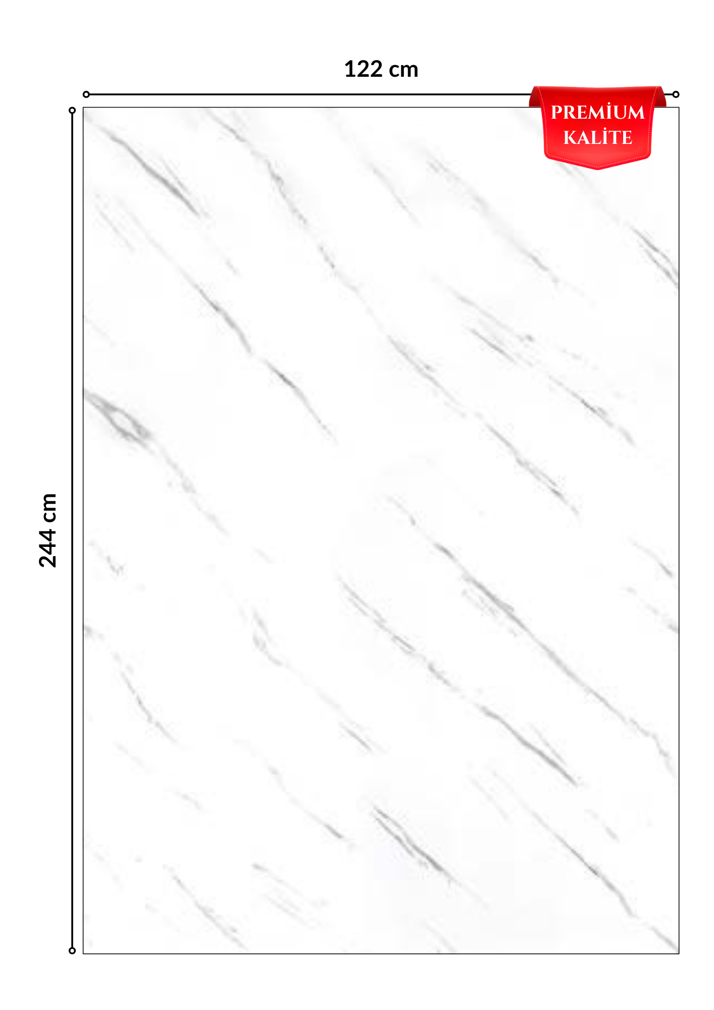 Premium Kalite Mermer Desenli PVC Panel 122x244 Cm Suya Dayanıklı Banyo, Mutfak Ve Zemin Kaplama