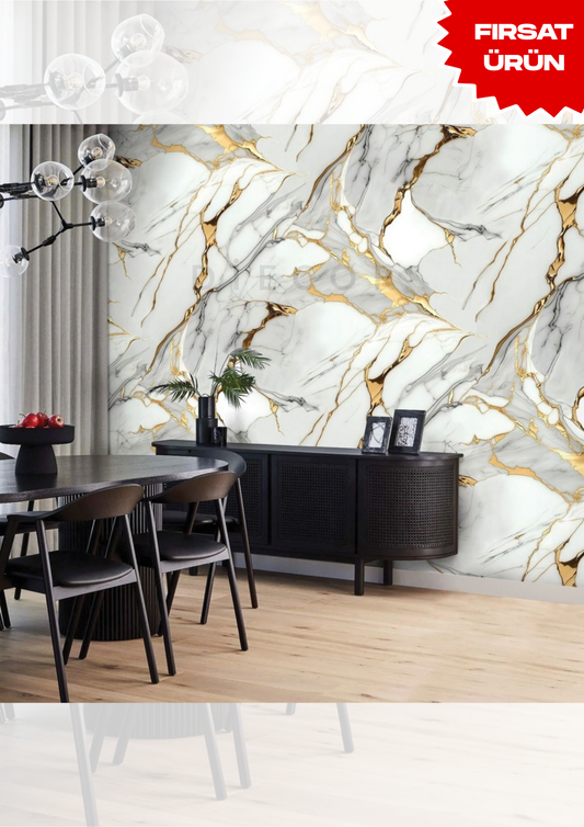 Premium Kalite Mermer Desenli PVC Panel 122x244 Cm Suya Dayanıklı Banyo, Mutfak Ve Zemin Kaplama