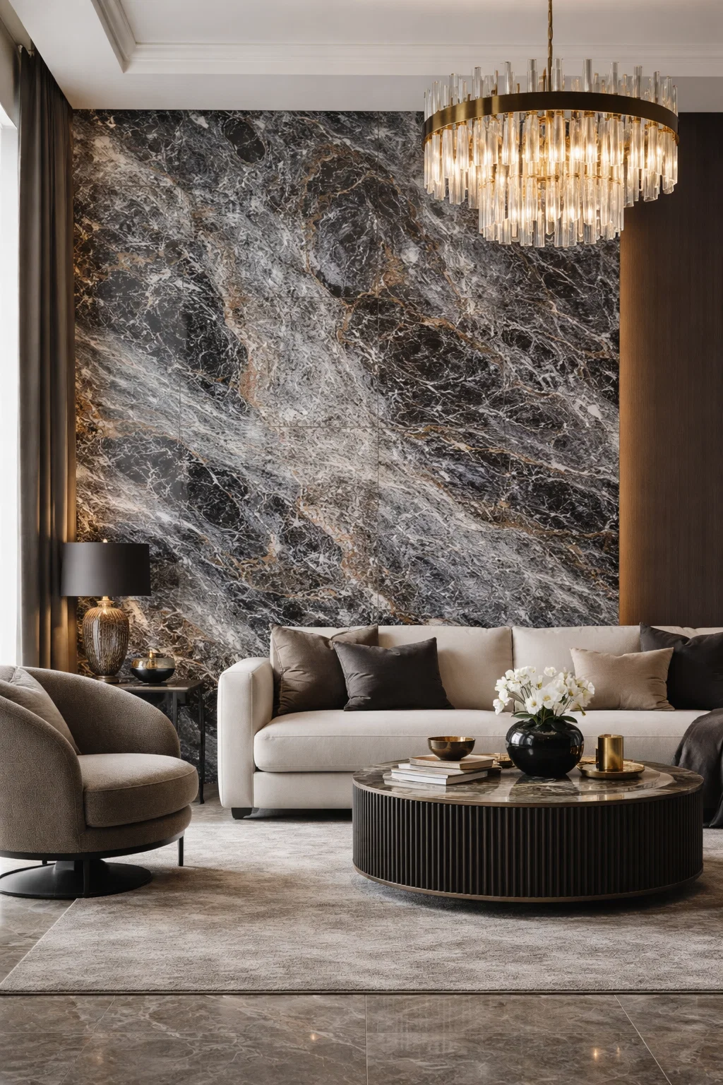 Premium Kalite Mermer Desenli PVC Panel 122x244 Cm Suya Dayanıklı Banyo, Mutfak Ve Zemin Kaplama