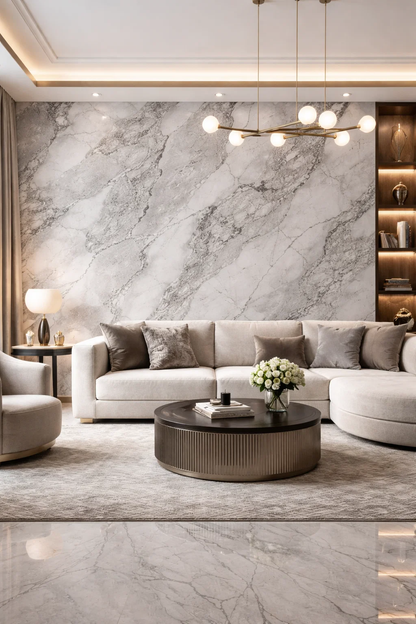 Premium Kalite Mermer Desenli PVC Panel 122x244 Cm Suya Dayanıklı Banyo, Mutfak Ve Zemin Kaplama