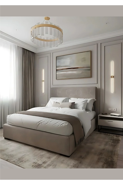 Dekoratif Boyanabilir Montaja Hazır 2,5cm Eşsiz Ve Büyüleyici Yatak Başlığı Duvar Çıtası Tasarımı