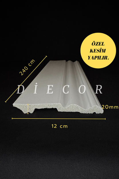 Dekoratif Boyanabilir 1 Adet 11,5 Cm Polistren Süpürgelik