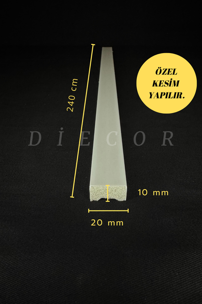 Dekoratif Boyanabilir 1 Adet 2 cm Polistren Duvar Çıtası