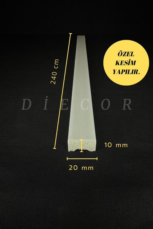 Dekoratif Boyanabilir 1 Adet 2 cm Polistren Duvar Çıtası