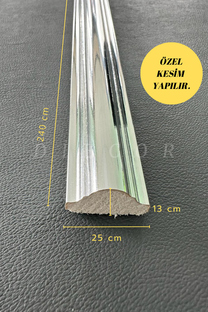 Dekoratif Polistren 1 Adet Gümüş 2,5 Cm Duvar Çıtası