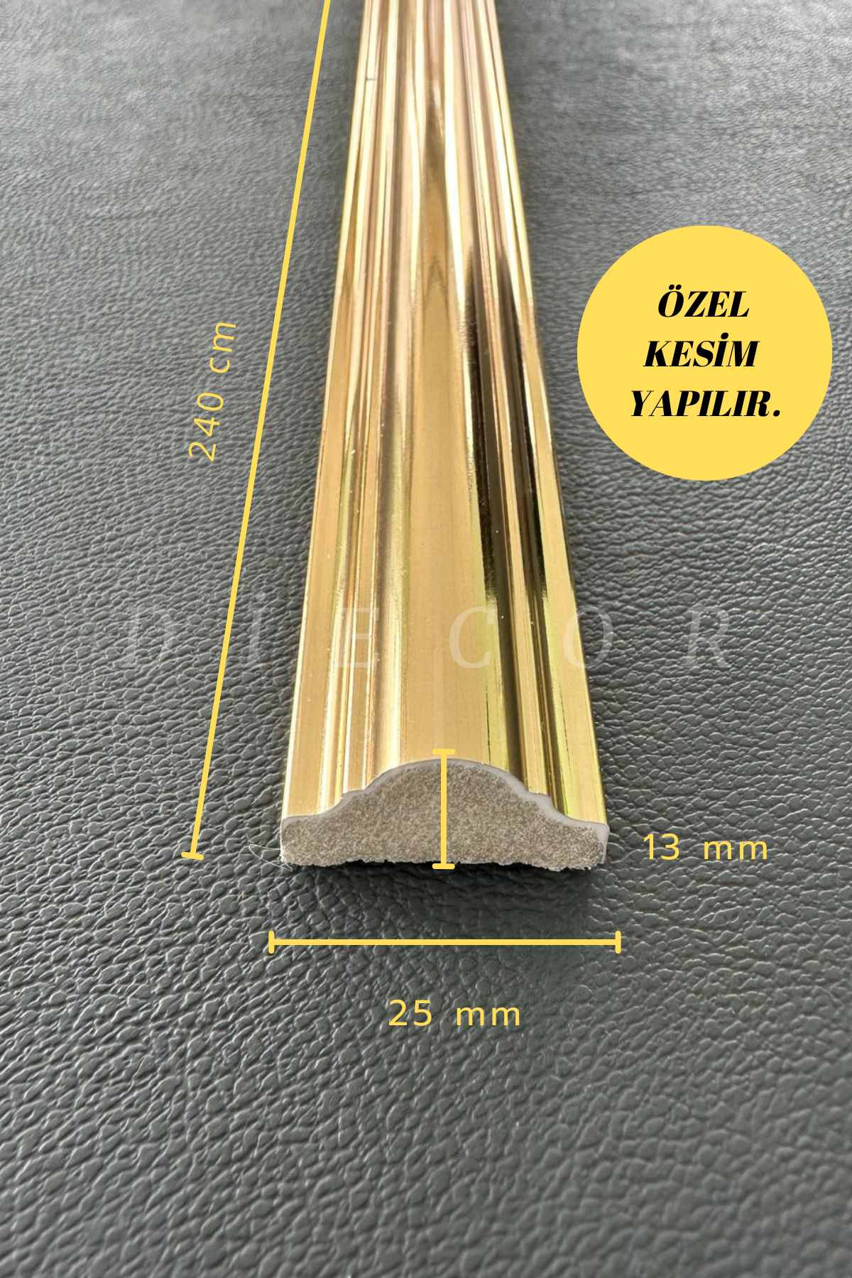 Dekoratif Polistren 1 Adet Gold 2,5 Cm Duvar Çıtası