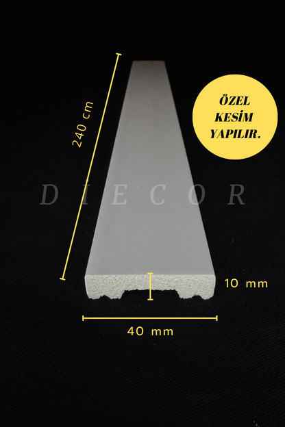 Dekoratif Boyanabilir 1 Adet 4 cm Polistren Duvar Çıtası