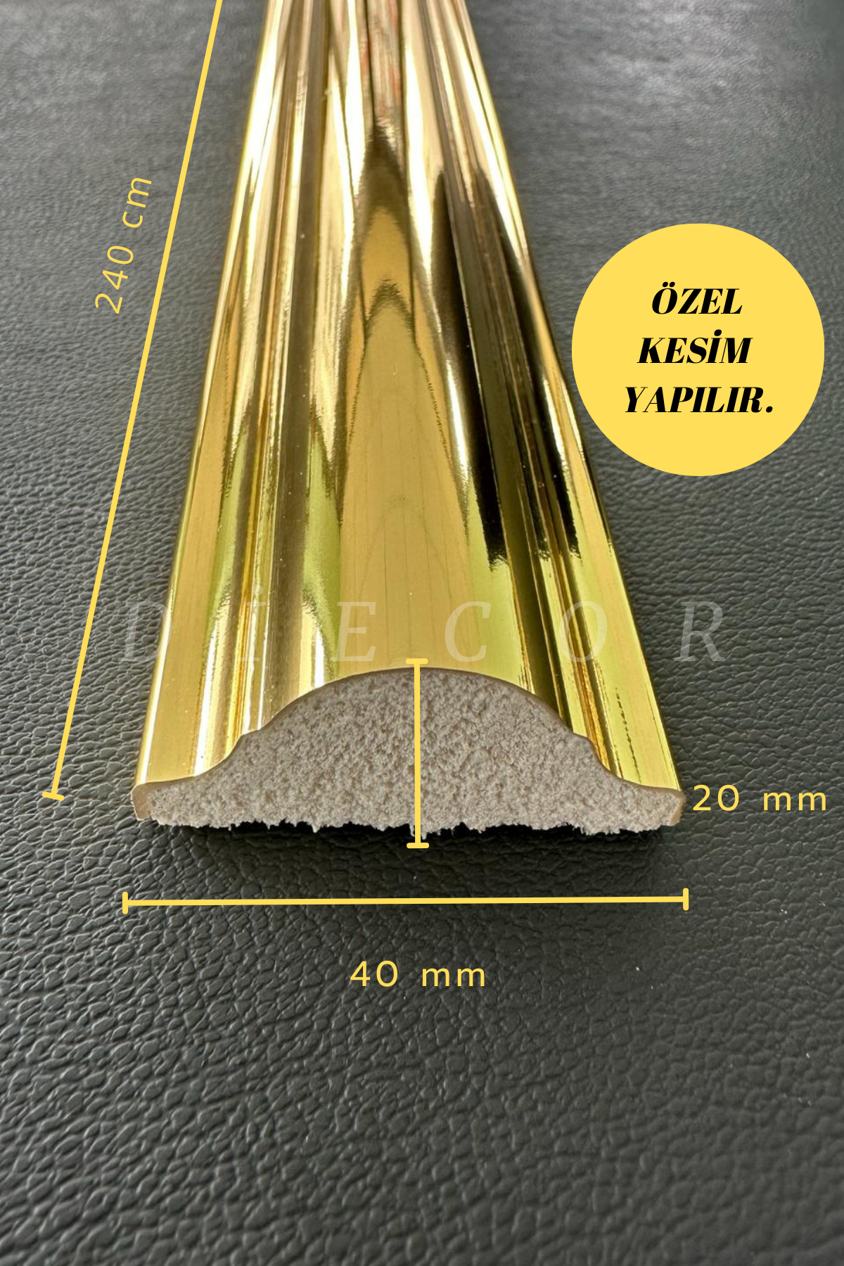 Dekoratif Polistren 1 Adet Gold 4 Cm Duvar Çıtası