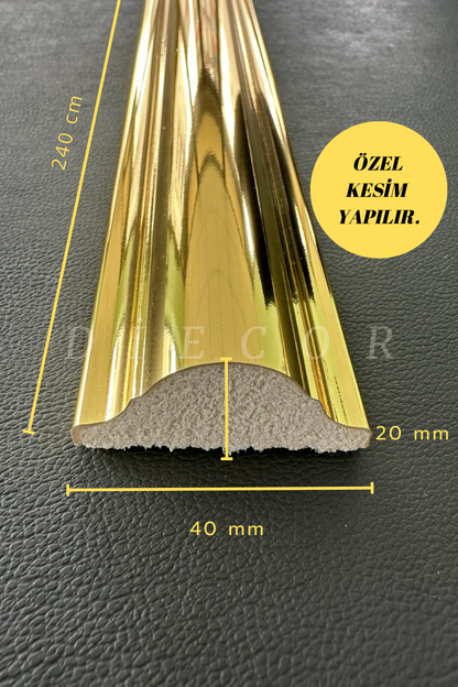 Dekoratif Polistren 1 Adet Gold 4 Cm Duvar Çıtası