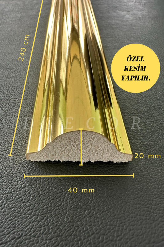 Dekoratif Polistren 1 Adet Gold 4 Cm Duvar Çıtası