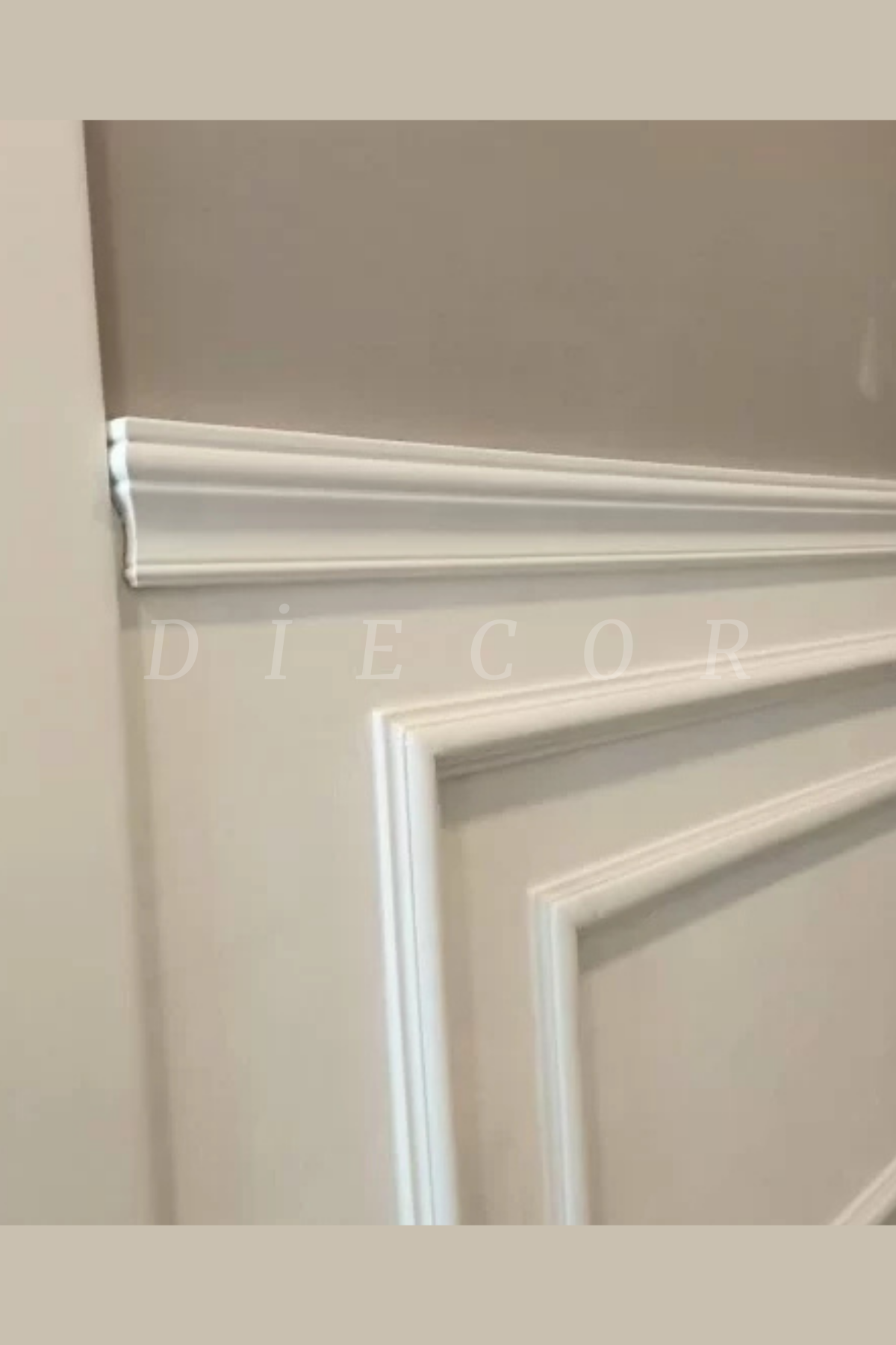 Dekoratif Boyanabilir 1 Adet 9,7 Cm Polistren Süpürgelik