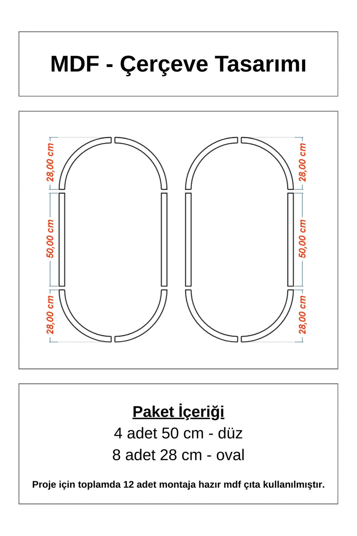 Modern Dekoratif Oval Ahşap Duvar Paneli Seti – Kendin Yap Modern Çerçeve Kiti