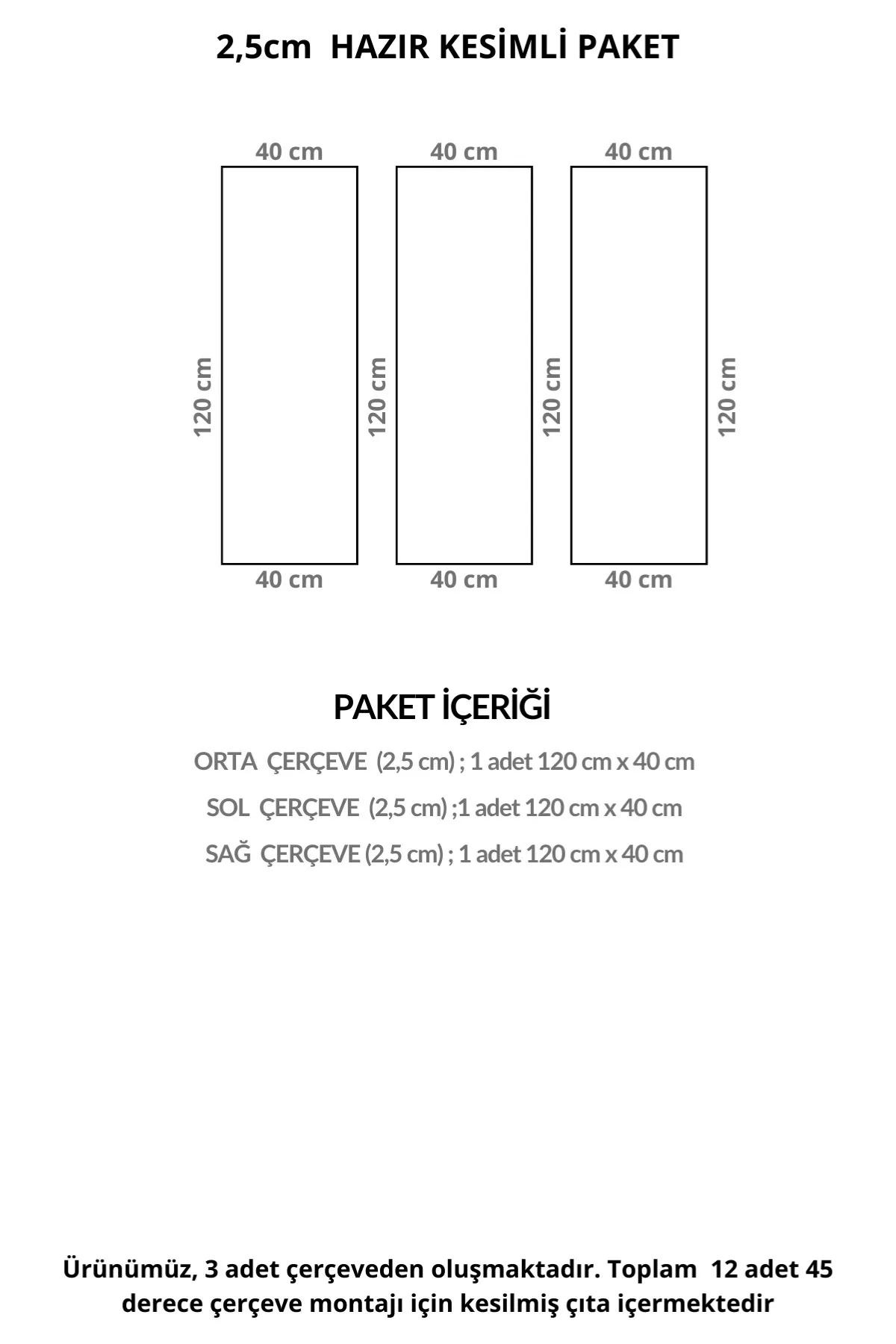 Dekoratif Boyanabilir Montaja Hazır 2,5 cm Duvar Çıtası Salon Tasarımı