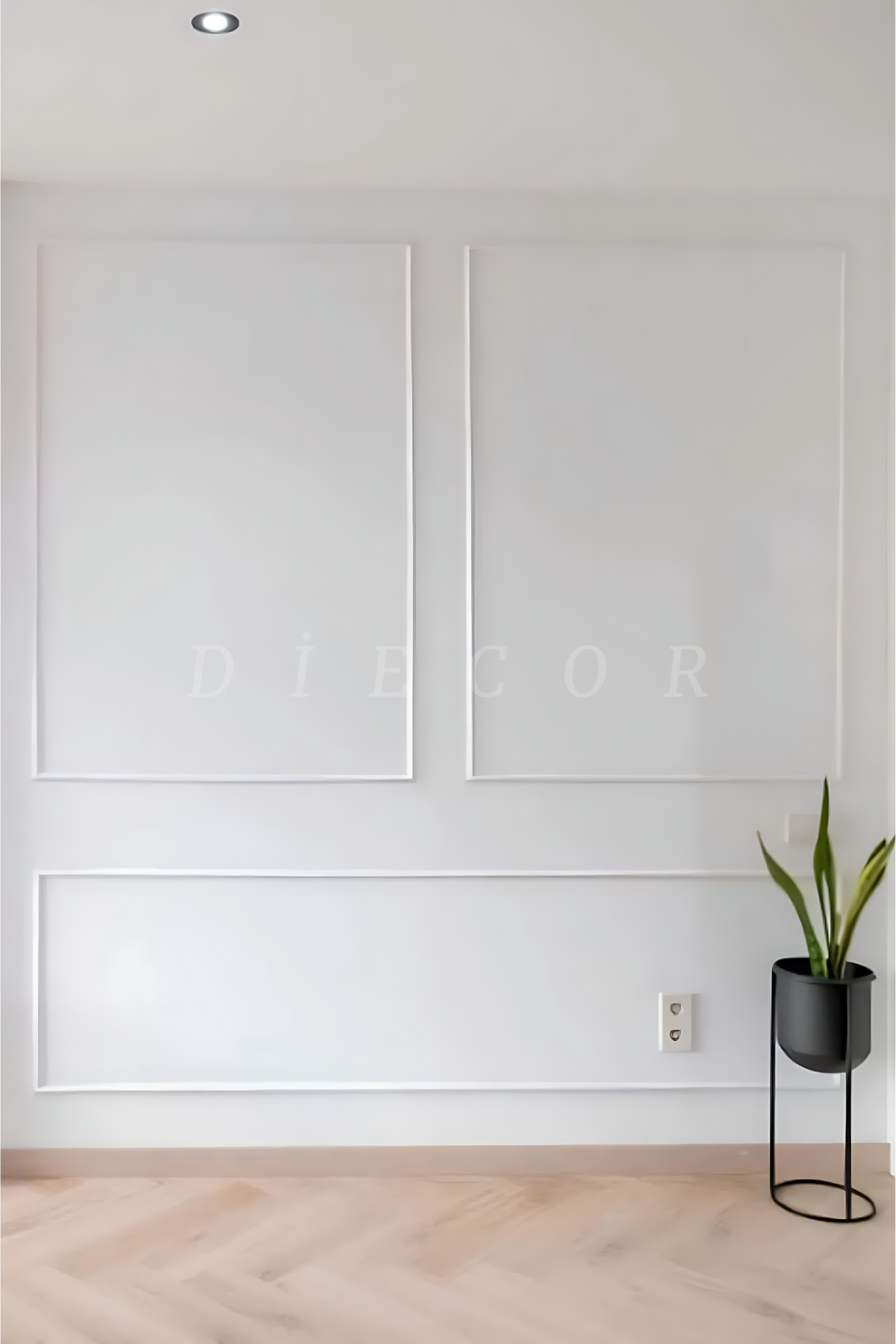 Dekoratif Boyanabilir Montaja Hazır 2.5cm Etkileyici Duvar Çıtası Tasarımı