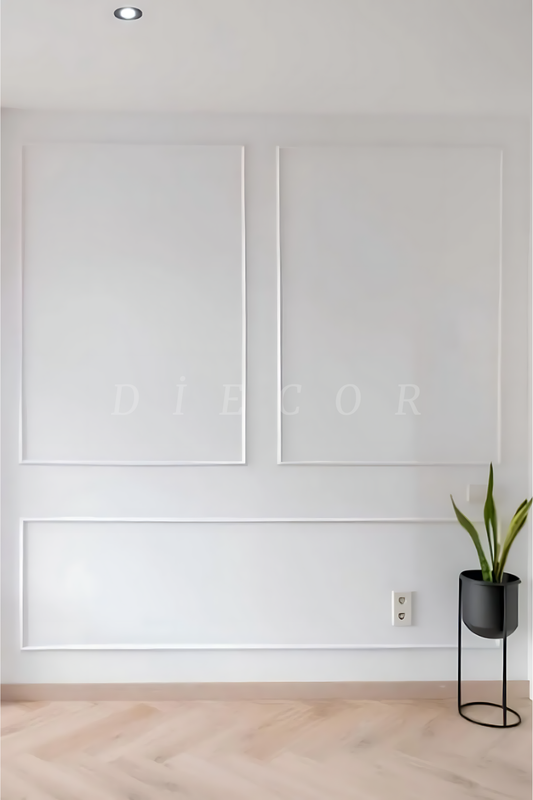 Dekoratif Boyanabilir Montaja Hazır 2.5cm Etkileyici Duvar Çıtası Tasarımı