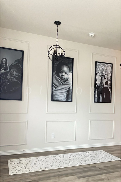 Dekoratif Boyanabilir Hazır Kesimli 2.5 Cm Zarif 3 Üst 3 Alt Duvar Çıtası Paketi