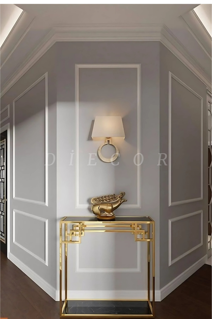 Dekoratif Boyanabilir Hazır Kesimli 2.5 Cm Zarif 3 Üst 3 Alt Duvar Çıtası Paketi