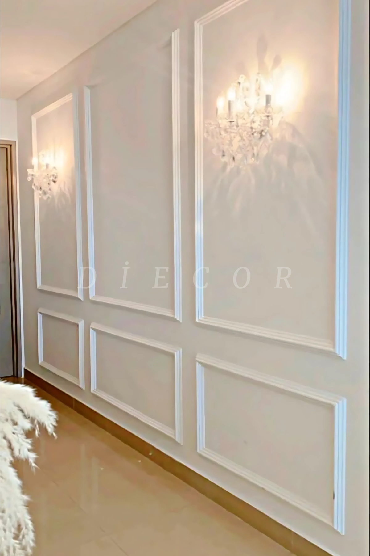 Dekoratif Boyanabilir Montaja Hazır 2.5cm Duvar Çıtası Sade Duvar Dekorasyonu