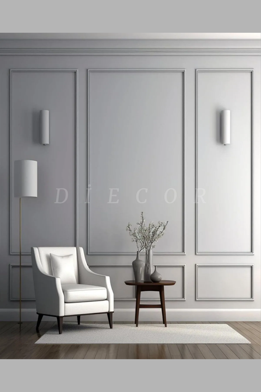 Dekoratif Boyanabilir Montaja Hazır 2.5cm Duvar Çıtası Kolay Uygulanır Ustalık Gerekmez DIY