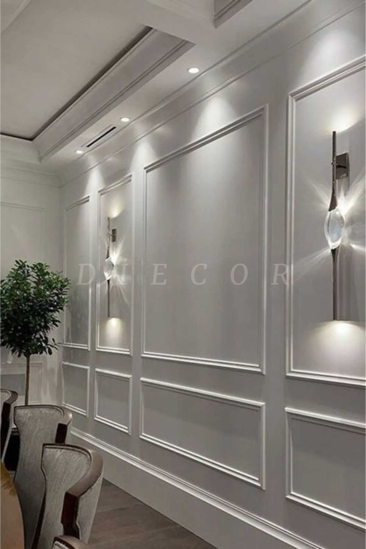 Dekoratif Boyanabilir Montaja Hazır 2.5cm Duvar Çıtası Kolay Uygulanır Ustalık Gerekmez DIY