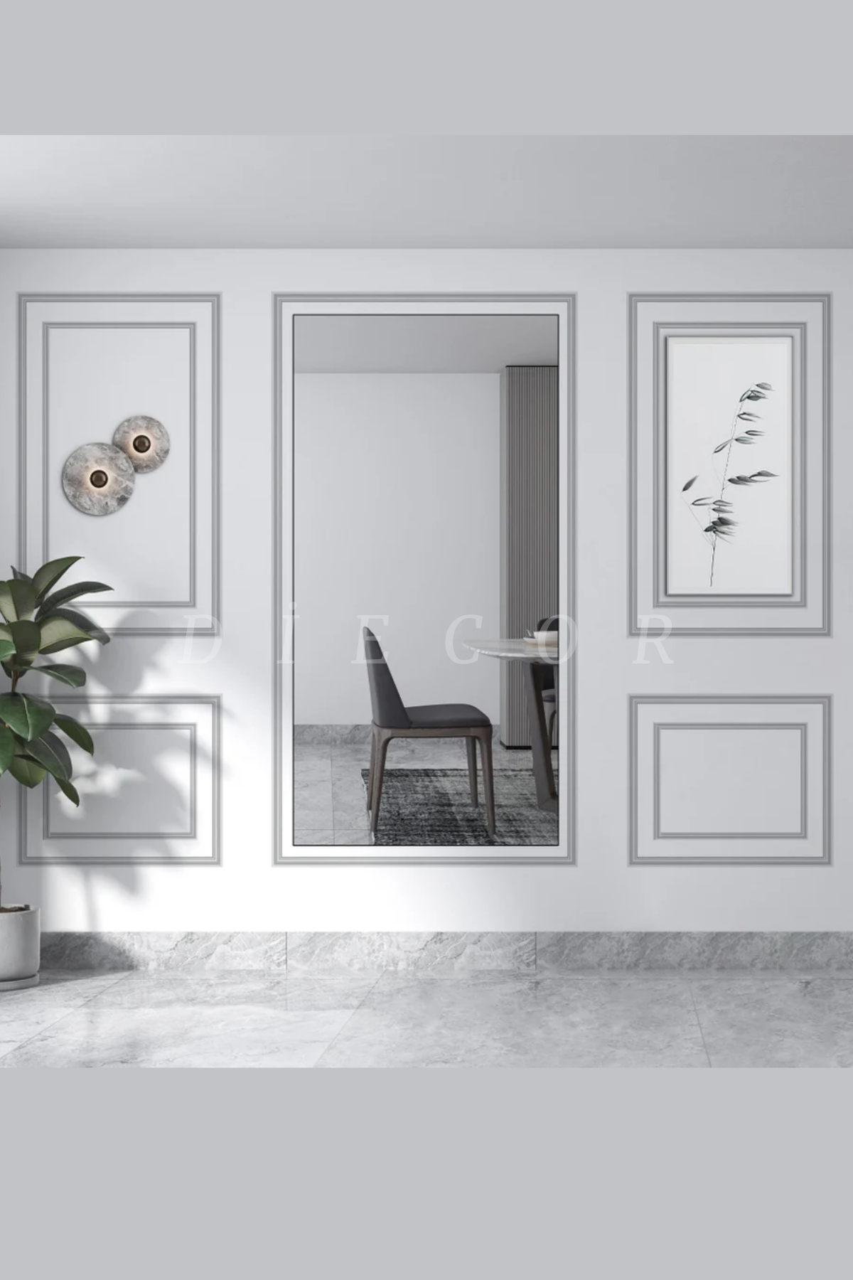 Boyanabilir Dekoratif Modern Hazır Kesim 2.5 cm Duvar Çıtası