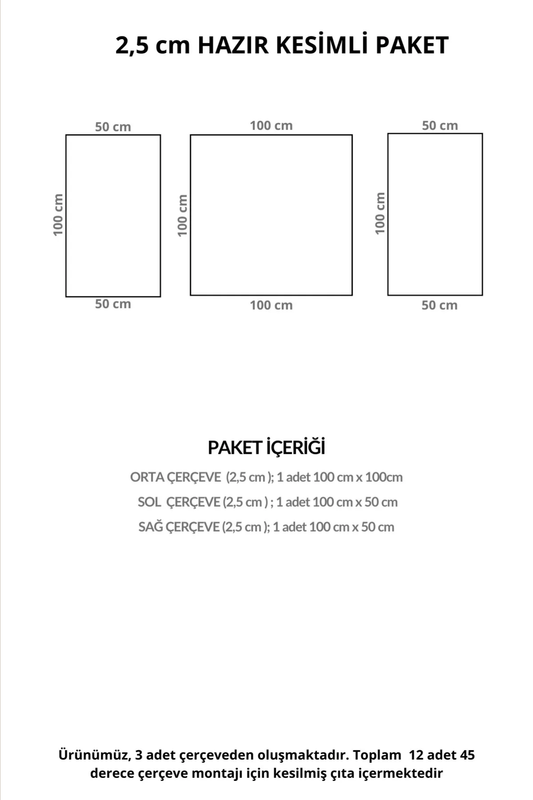 Dekoratif Boyanabilir Montaja Hazır 2,5cm Modern ve Şık Duvar Çıtası Tasarımı