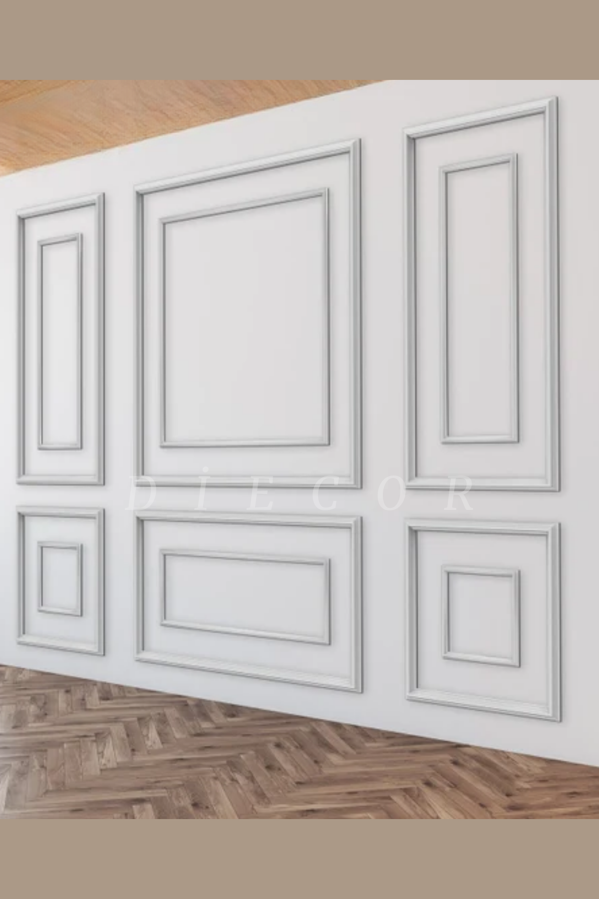 Boyanabilir Dekoratif Özel Hazır Kesim 2.5 cm Duvar Çıtası