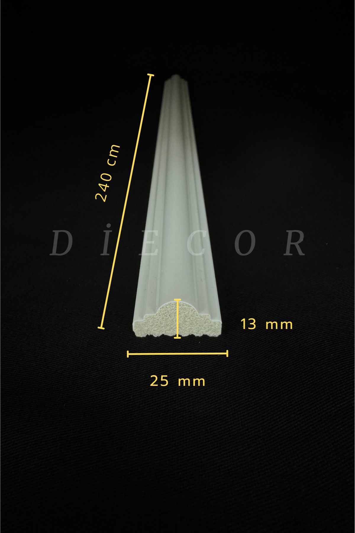 Boyanabilir Dekoratif Özel Hazır Kesim 2.5 cm Duvar Çıtası