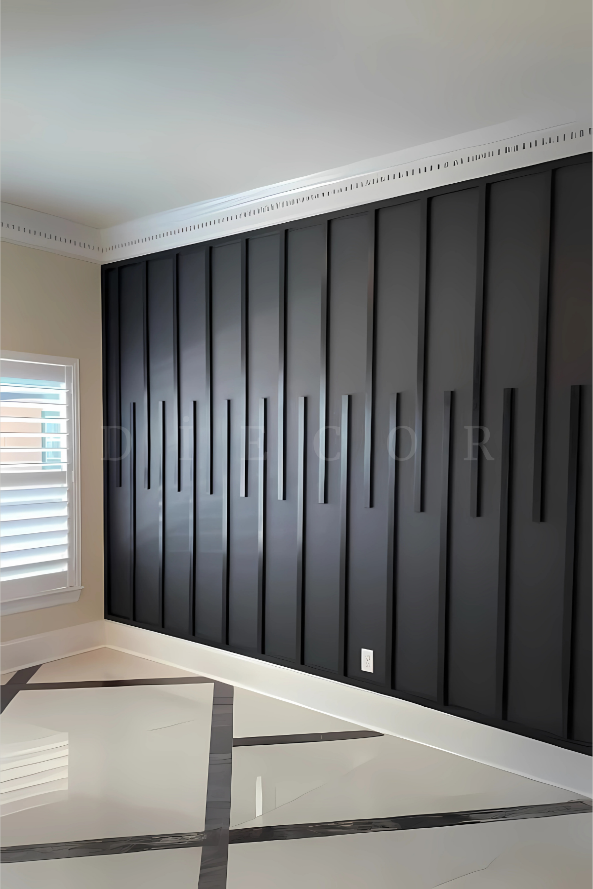 Dekoratif Boyanabilir Montaja Hazır 4cm Modern Duvar Çıtası Piyano Tasarımı